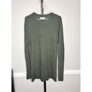 The Rail Nordstrom Men’s Army Olive Green Thermal Waffle Knit Crewneck Sweater L